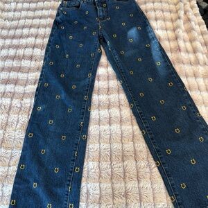 BDG Blue Jeans with Gold Details